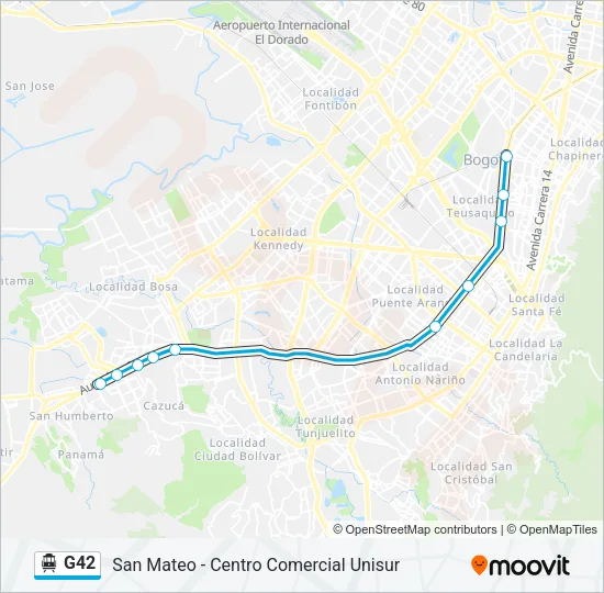 G42 Cable Car Line Map