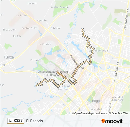 K323 Bus Line Map