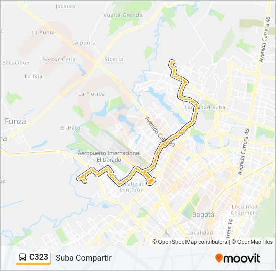 C323 Bus Line Map