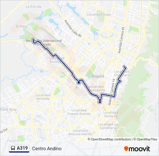 A319 Bus Line Map