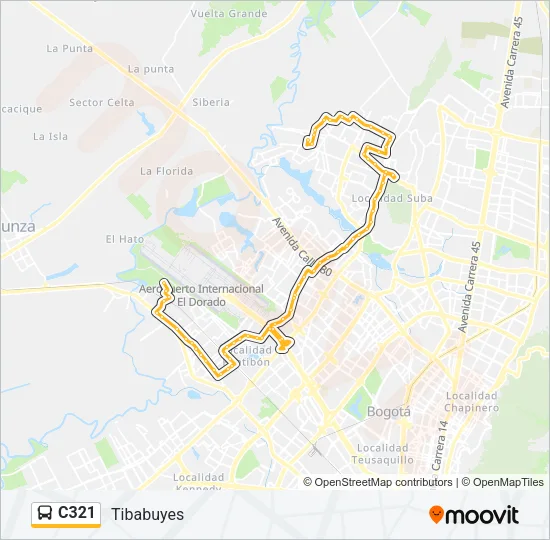 C321 Bus Line Map