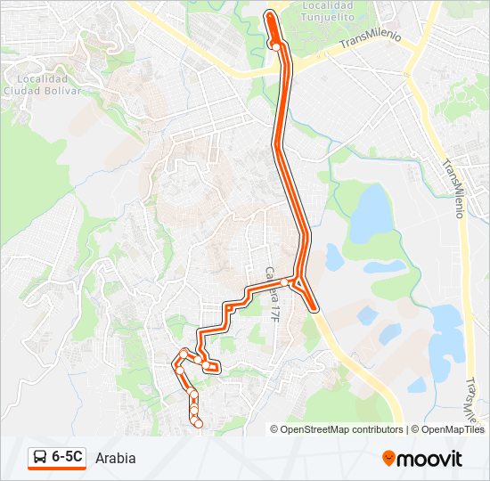 Mapa de 6-5C de SITP