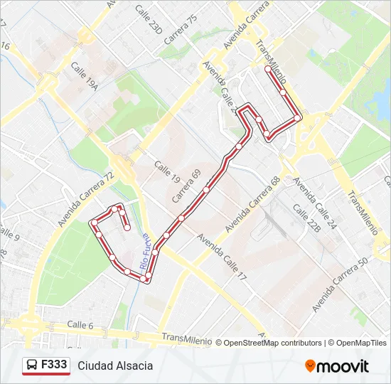F333 Bus Line Map
