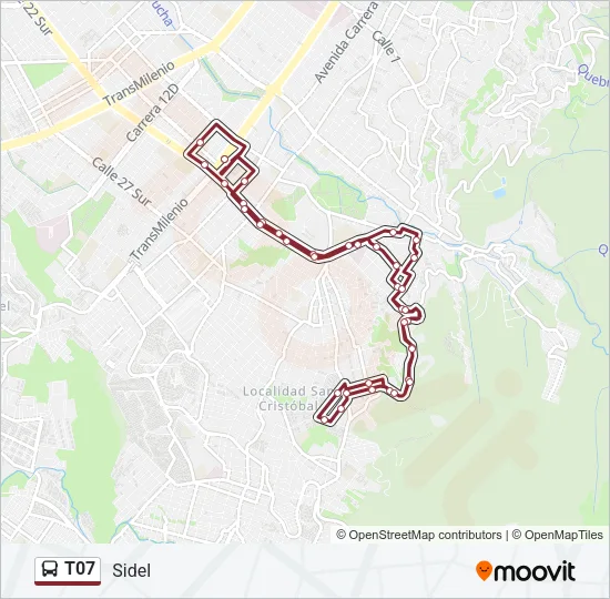 T07 Bus Line Map