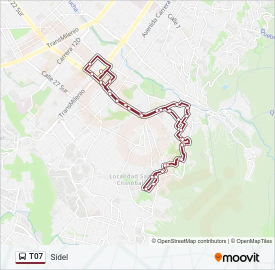 T07 Bus Line Map