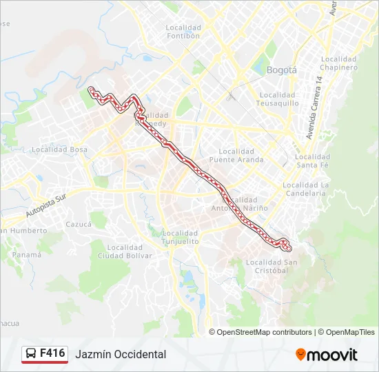 F416 Bus Line Map