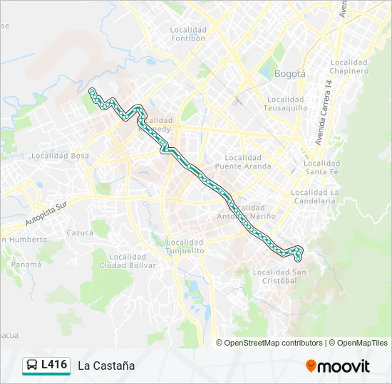 L416 Bus Line Map