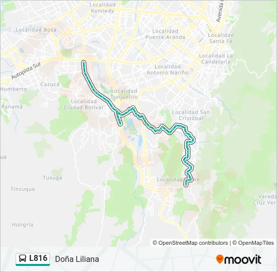 L816 Bus Line Map