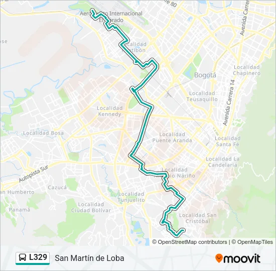 L329 Bus Line Map