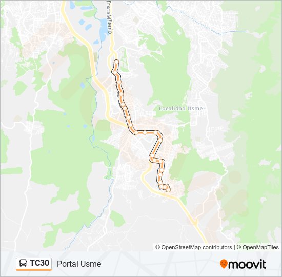 TC30 SITP Line Map