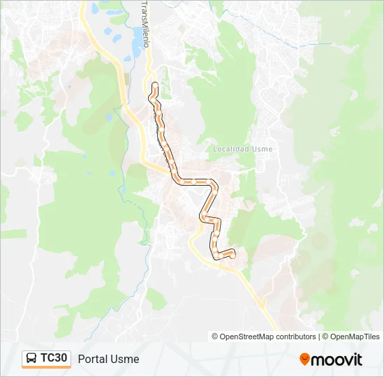 TC30 Bus Line Map