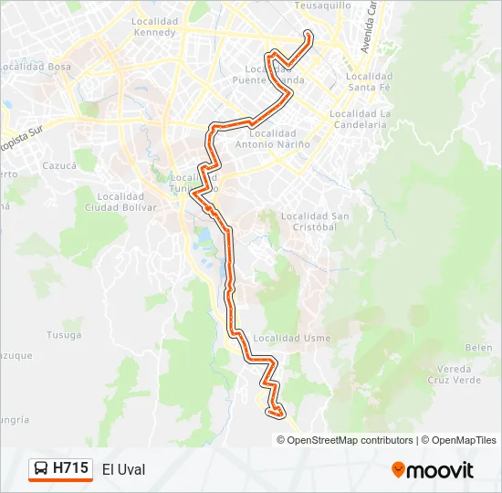 H715 Bus Line Map