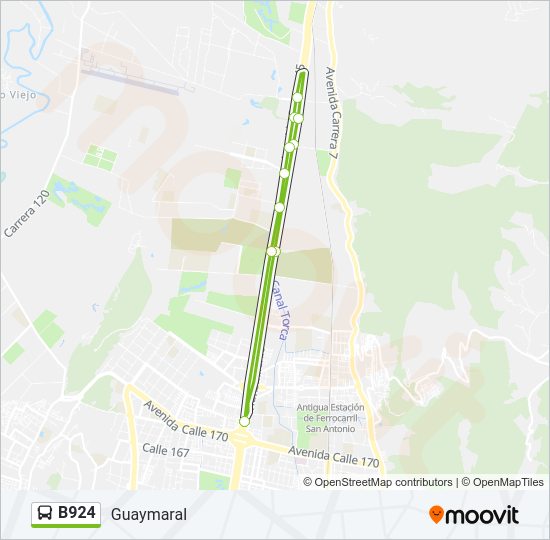 B924 Bus Line Map