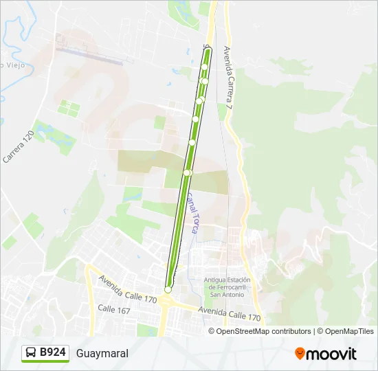 B924 Bus Line Map