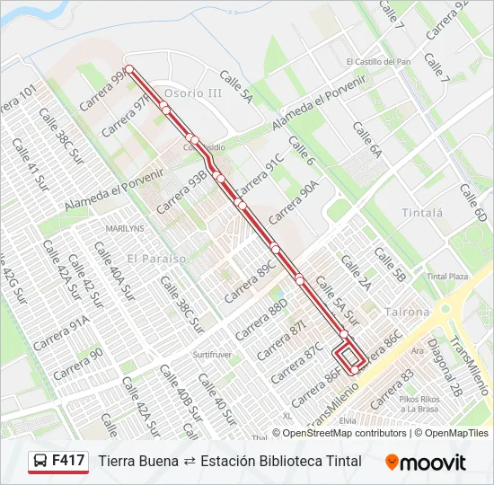 F417 Bus Line Map