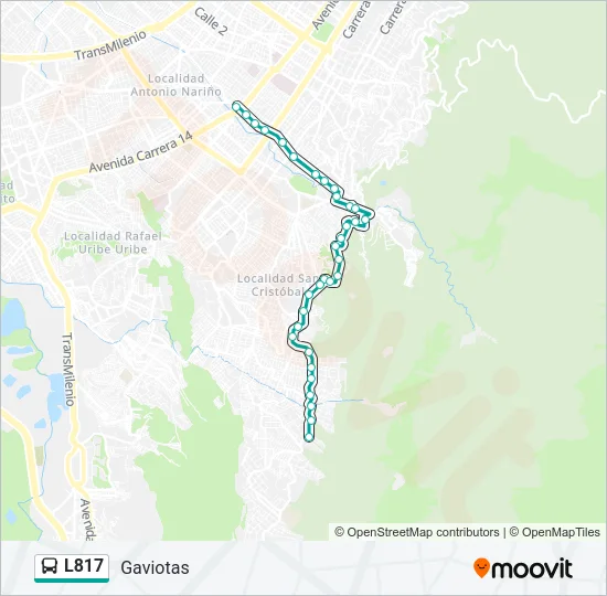 L817 Bus Line Map