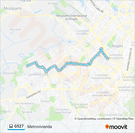 G527 Bus Line Map