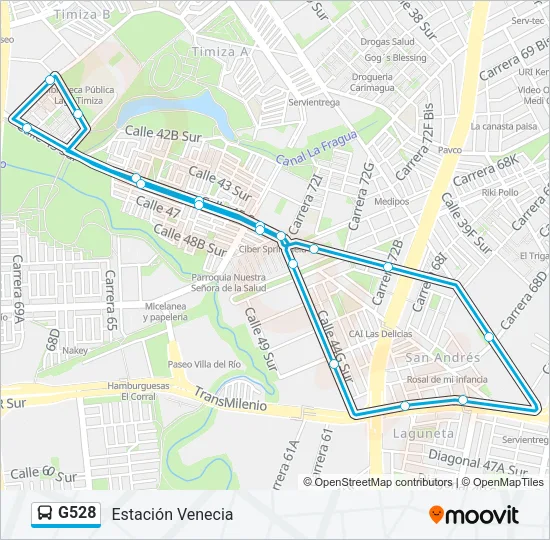 G528 Bus Line Map