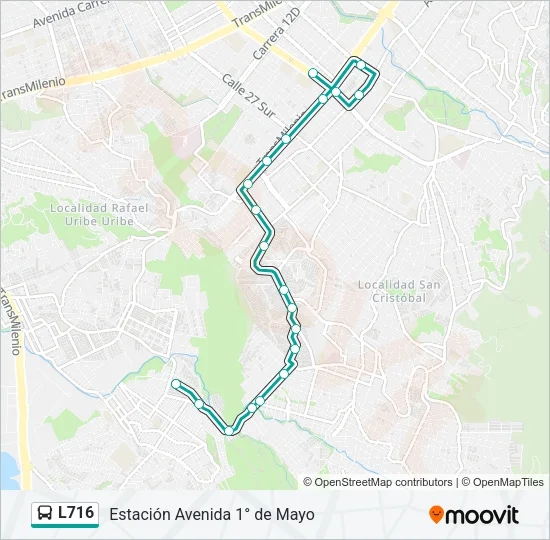 L716 Bus Line Map