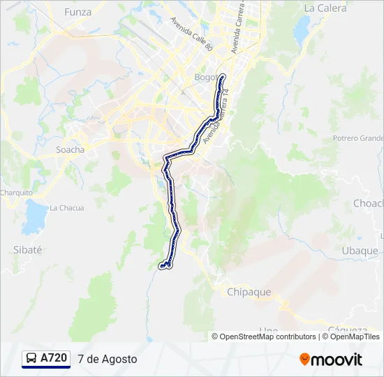 A720 Bus Line Map