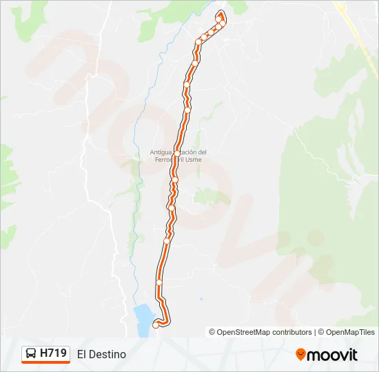 H719 Bus Line Map
