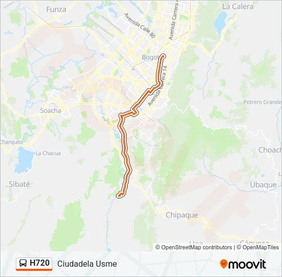 H720 Bus Line Map