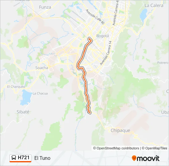 H721 Bus Line Map