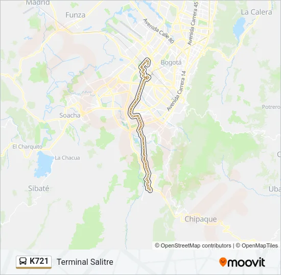 K721 Bus Line Map