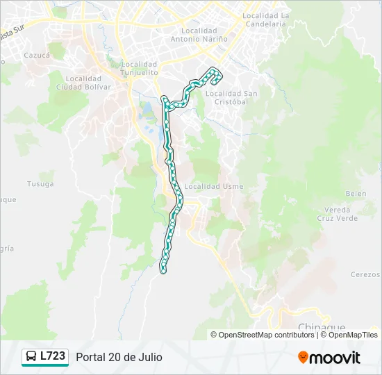 L723 Bus Line Map