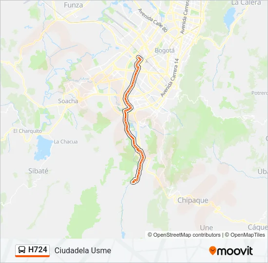 H724 Bus Line Map