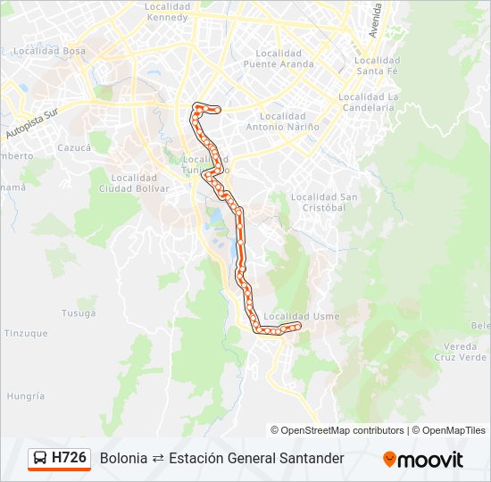 H726 SITP Line Map