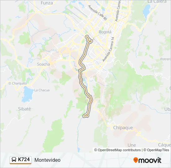 K724 Bus Line Map