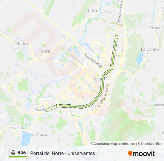 B46 Cable Car Line Map