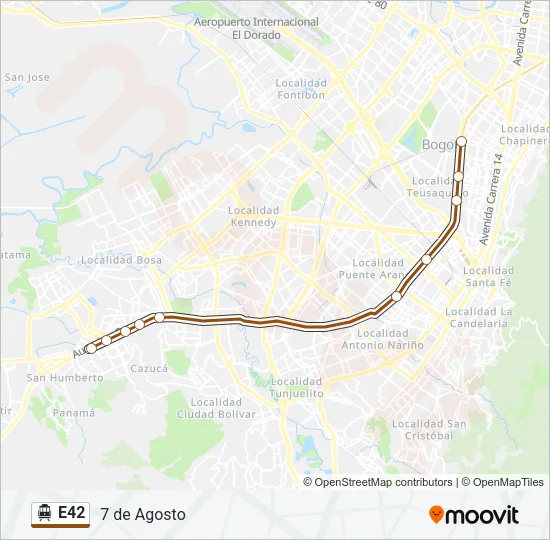 E42 Cable Car Line Map