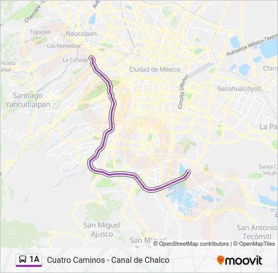 1A Bus Line Map