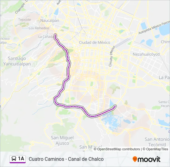 1A Bus Line Map