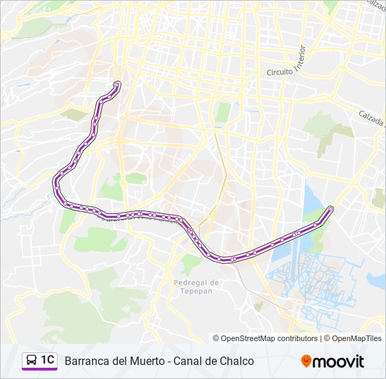 Mapa de 1C de autobús