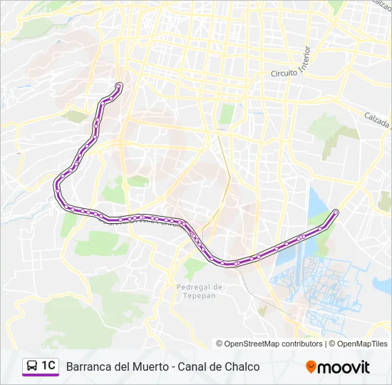 1C Bus Line Map
