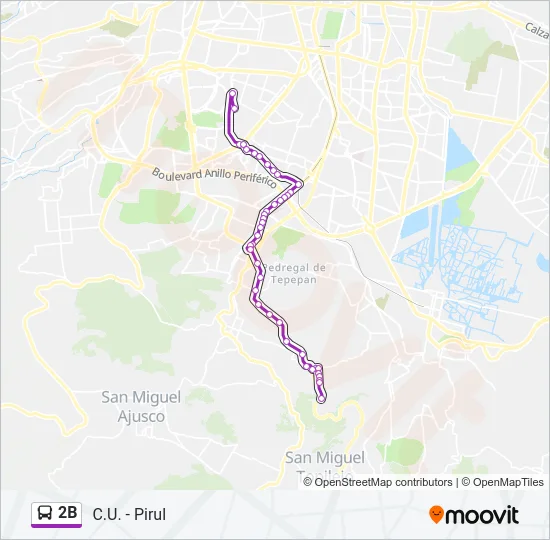 2B Bus Line Map