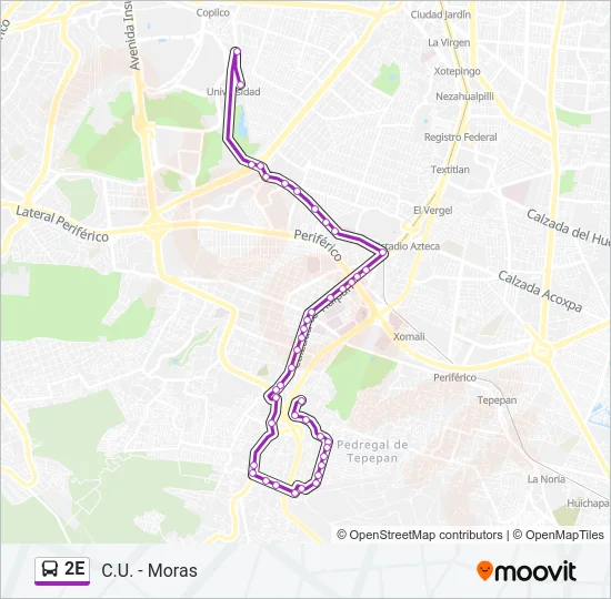 2E Bus Line Map