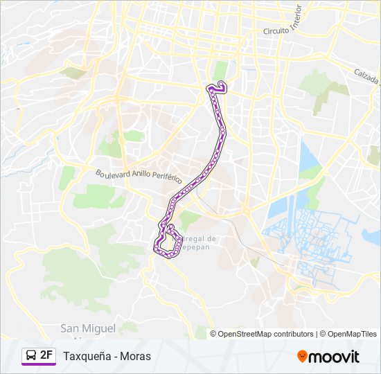 Mapa de 2F de autobús