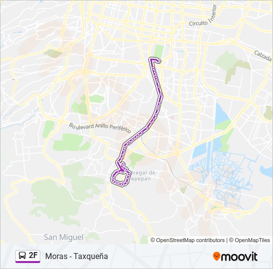 Mapa de 2F de autobús