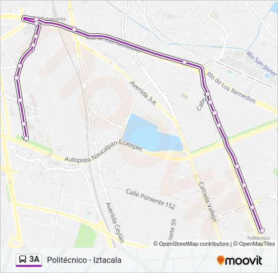 3A Bus Line Map