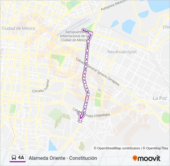 4A Bus Line Map