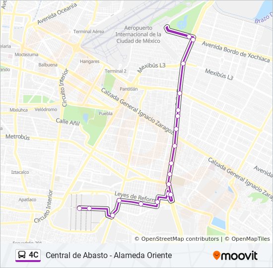4C bus Line Map