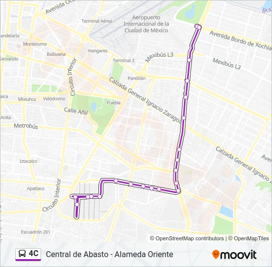 4C Bus Line Map
