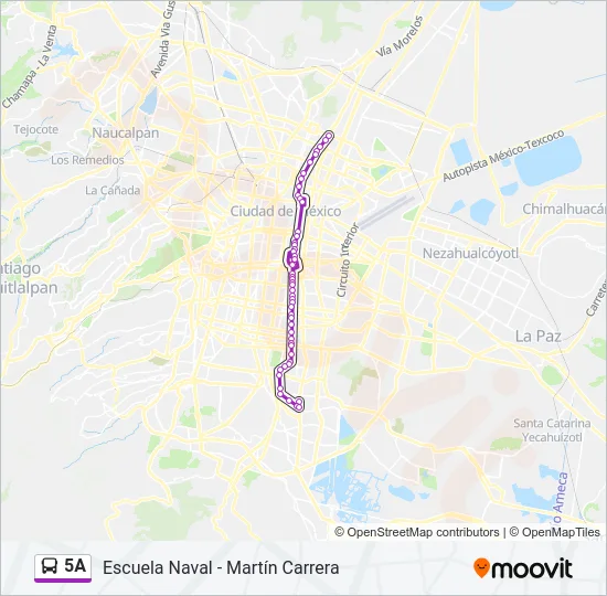 5A Bus Line Map