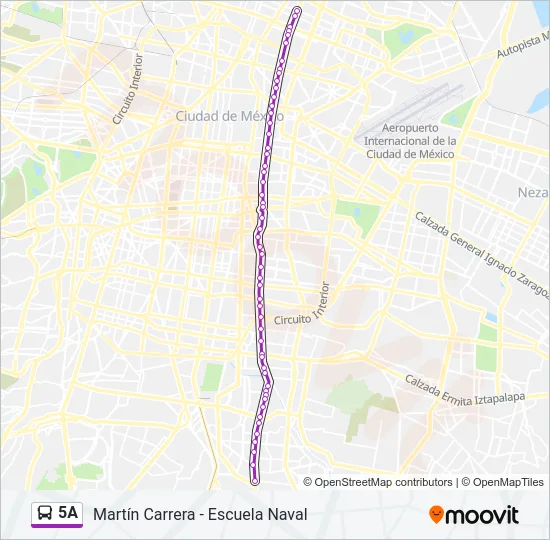 5A Bus Line Map