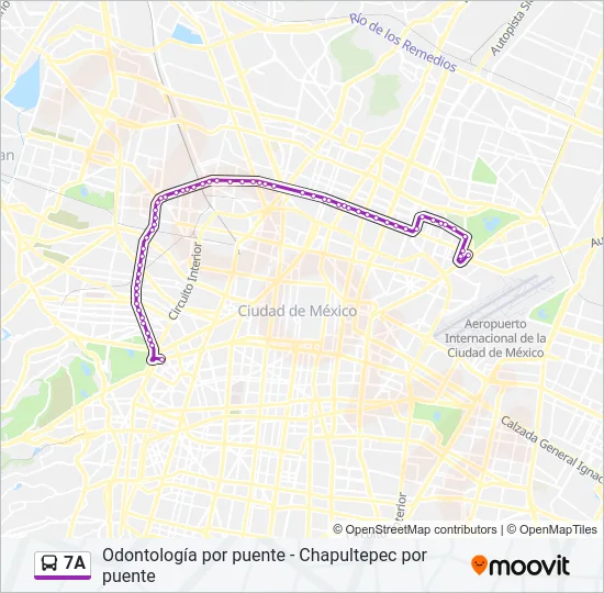 7A Bus Line Map