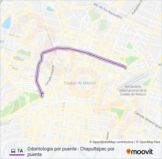 7A Bus Line Map
